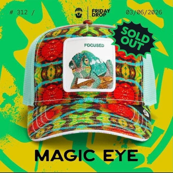 Goorin Bros”MAGIC EYE” Trucker Hat. FOCUSED. SOLD OUT NWT - Picture 14 of 16